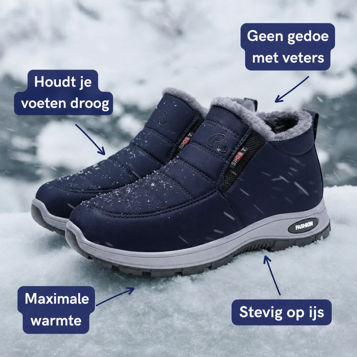 Warm, droog en stevig op ijs