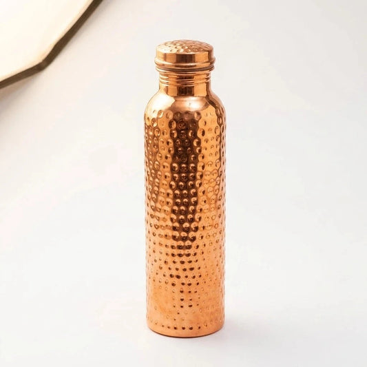 Koperen drinkfles, gehamerd