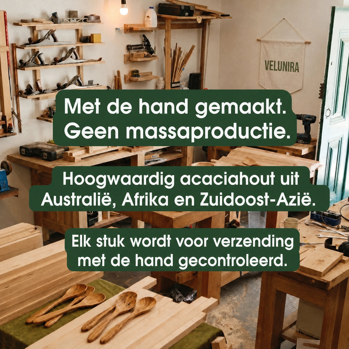 Met de hand gemaakt, geen massaproductie